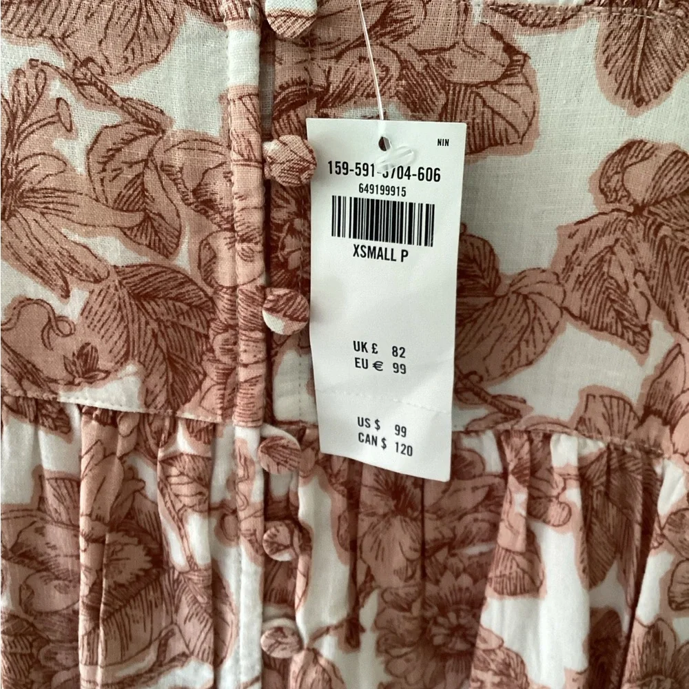 Abercrombie & Fitch Pink Maxi Dress with Slit and Plunge Neckline (PRICEDROP)